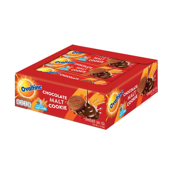 Ovaltine โอวัลติน คุ้กกี้ สอดไส้ช็อกโกแลตมอลต์ ขนาด 30 g. (12 ชิ้น) Ovaltine โอวัลติน คุ้กกี้ สอดไส้ช็อกโกแลตมอลต์ ขนาด 30 g. (12 ชิ้น)