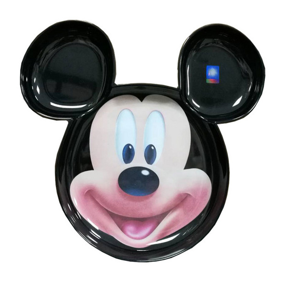 PENGUIN จานมิกกี้ดำพิมพ์ลวดลาย PENGUIN จานมิกกี้ดำพิมพ์ลวดลาย