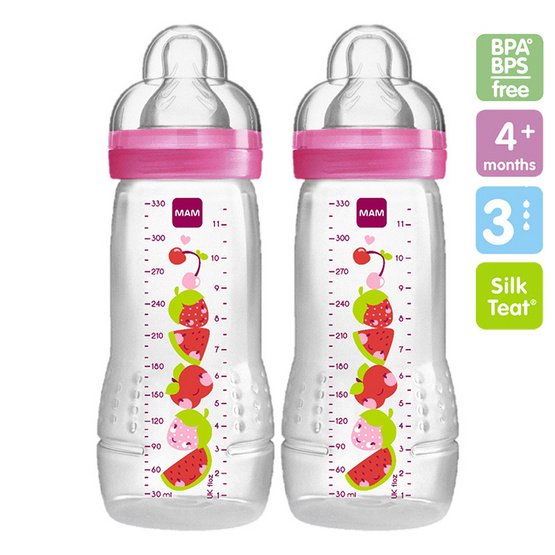 PUNGKLOM MAM ขวดนม11oz (จุกไซส์ 3) แพ็คคู่ ม่วง PUNGKLOM MAM ขวดนม11oz (จุกไซส์ 3) แพ็คคู่ ม่วง