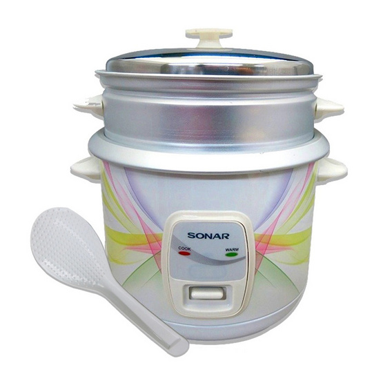 SONAR หม้อหุงข้าว พร้อมซึ้งนึ่ง จนาด 1 ลิตร รุ่น SR-D411 SONAR หม้อหุงข้าว พร้อมซึ้งนึ่ง จนาด 1 ลิตร รุ่น SR-D411