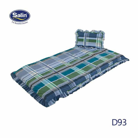 Satin ปิกนิก + หมอน ขนาด 3.5 x 6.5 ฟุต ลาย D93