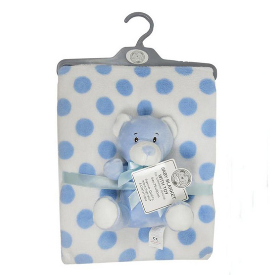 Snuggle BaBy ผ้าห่มลายจุดฟ้า ตุ๊กตาหมีสีฟ้า Snuggle BaBy ผ้าห่มลายจุดฟ้า ตุ๊กตาหมีสีฟ้า