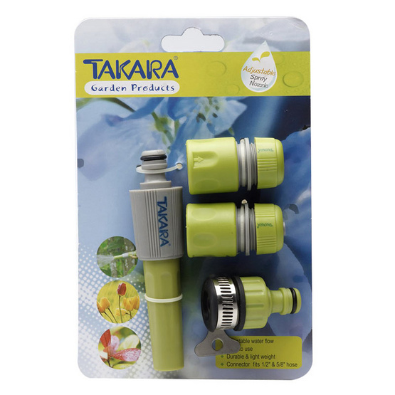 TAKARA DGT2001 หัวฉีดน้ำทาการ่า รุ่น มาตราฐานปรับพร้อมชุดสวมเร็ว TAKARA DGT2001 หัวฉีดน้ำทาการ่า รุ่น มาตราฐานปรับพร้อมชุดสวมเร็ว