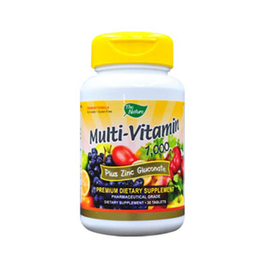 The Nature Multi Vitamins Plus Zinc มัลติวิตามิน เป็นวิตามินแร่ธาตุรวม บรรจุ 30 เม็ด