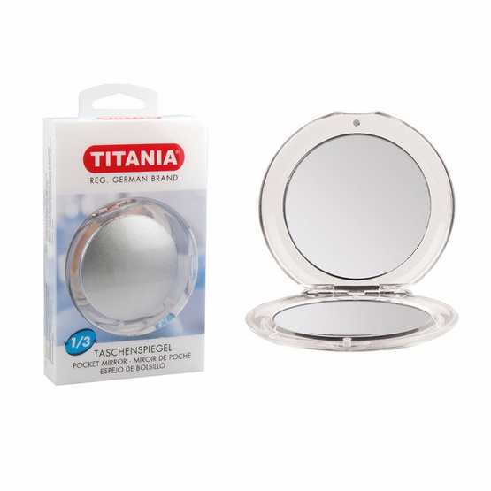 ราคาส่ง !! Titania Pocket Mirror, Folding pocket mirror, plain and 3-fold - Titania, ผลิตภัณฑ์ความงาม