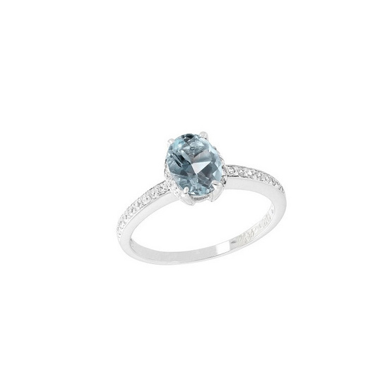 Trendy Diamond แหวนพลอยบลูโทพาซสีฟ้า รุ่น TSR156-BT ฟรี Trendy Diamond ต่างหูมุก Trendy Diamond แหวนพลอยบลูโทพาซสีฟ้า รุ่น TSR156-BT ฟรี Trendy Diamond ต่างหูมุก