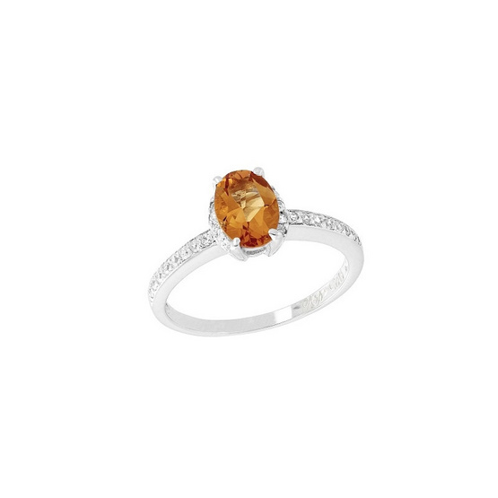 Trendy Diamond แหวนยอดพลอยซิทรินสีส้ม รุ่น TSR156-OC ฟรี Trendy Diamond ต่างหูมุก Trendy Diamond แหวนยอดพลอยซิทรินสีส้ม รุ่น TSR156-OC ฟรี Trendy Diamond ต่างหูมุก