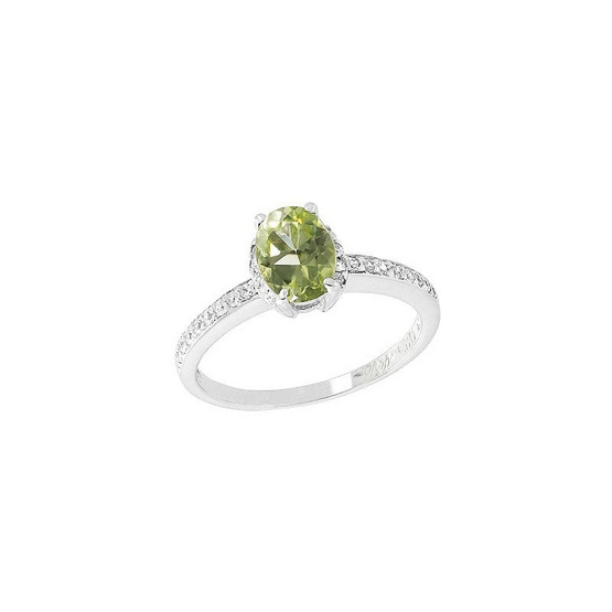 Trendy Diamond แหวนพลอยเพอริดอทสีเขียว รุ่น TSR156-PD ฟรี Trendy Diamond ต่างหูมุก Trendy Diamond แหวนพลอยเพอริดอทสีเขียว รุ่น TSR156-PD ฟรี Trendy Diamond ต่างหูมุก