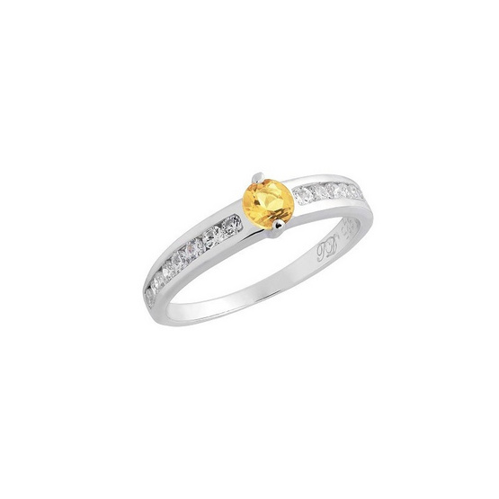 Trendy Diamond แหวนพลอยซิทรินสีเหลือง รุ่น TSR160-CT ฟรี Trendy Diamond ต่างหูมุก Trendy Diamond แหวนพลอยซิทรินสีเหลือง รุ่น TSR160-CT ฟรี Trendy Diamond ต่างหูมุก