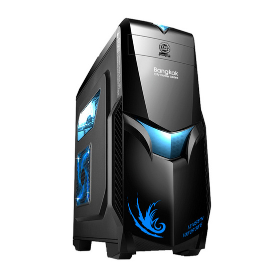 Tsunami City Hunter Bangkok Case Black/Blue With Tsunami Extremex-580 PSU & Tsunami CPU Cooler S 9025L Tsunami City Hunter Bangkok Case Black/Blue With Tsunami Extremex-580 PSU & Tsunami CPU Cooler S 9025L