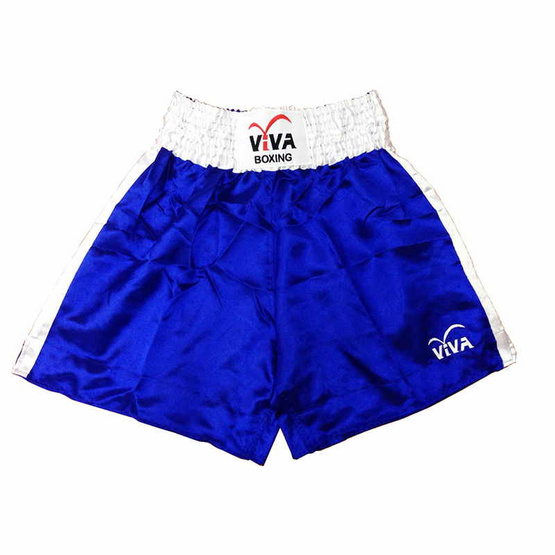 VIVA BOXING SHORTS กางเกงมวยสากลแข่งขัน SIZE: L สีน้ำเงิน