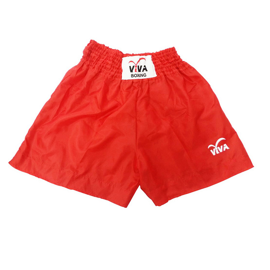 VIVA BOXING SHORTS กางเกงมวยสากลผ้าร่ม -สกรีน VIVA SIZE: L สีแดง