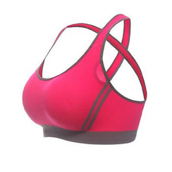 Wolfox สปอร์ตบราออกกำลังกายสายไขว้หลัง สีชมพู Wolfox สปอร์ตบราออกกำลังกายสายไขว้หลัง สีชมพู