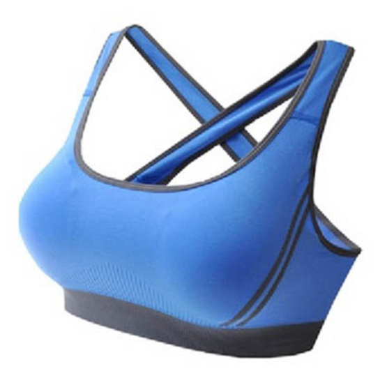Wolfox สปอร์ตบราออกกำลังกายสายไขว้หลัง สีฟ้า Wolfox สปอร์ตบราออกกำลังกายสายไขว้หลัง สีฟ้า