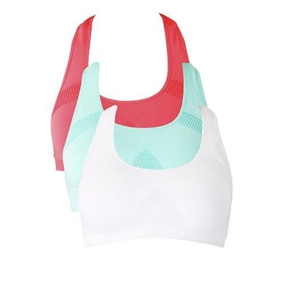 Wolfox Sport Bra Net Line Pack 3 Pcs. สีส้ม เขียว ขาว Wolfox Sport Bra Net Line Pack 3 Pcs. สีส้ม เขียว ขาว