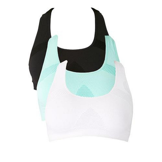 Wolfox Sport Bra Net Line Pack 3 Pcs. สีดำ เขียว ขาว Wolfox Sport Bra Net Line Pack 3 Pcs. สีดำ เขียว ขาว