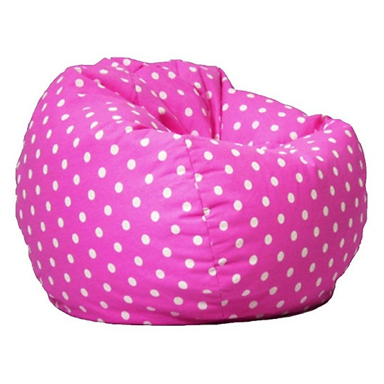 เก้าอี้ Bean Bag ทรงกลมผ้าแคนวาส ลายจุด เก้าอี้ Bean Bag ทรงกลมผ้าแคนวาส ลายจุด