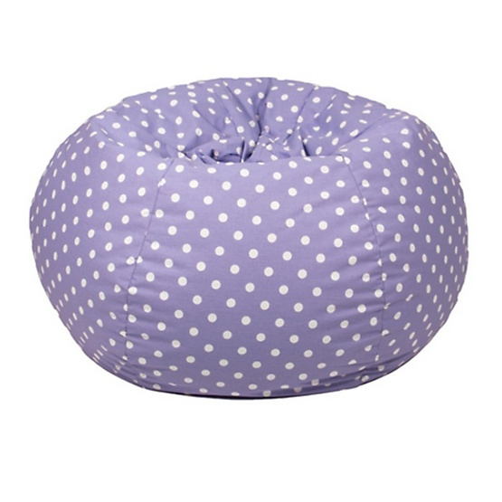 เก้าอี้ Bean Bag ทรงกลมผ้าแคนวาส ลายจุด เก้าอี้ Bean Bag ทรงกลมผ้าแคนวาส ลายจุด