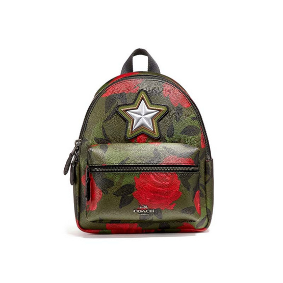 กระเป๋า COACH F25869 MINI CHARLIE BACKPACK WITH CAMO ROSE FLORAL PRINT QBREM MCF25869QBREM