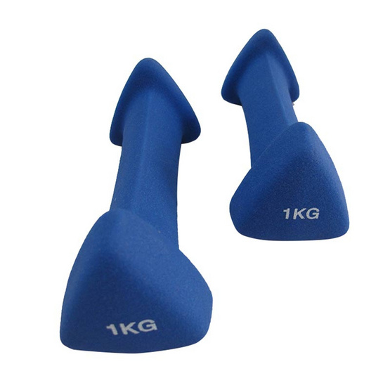 a bloom ดัมเบล ทรงสามเหลี่ยม น้ำหนัก 1 กก. 2 ชิ้น สีน้ำเงิน (Neoprene Triangle Shape Dumbbell) a bloom ดัมเบล ทรงสามเหลี่ยม น้ำหนัก 1 กก. 2 ชิ้น สีน้ำเงิน (Neoprene Triangle Shape Dumbbell)