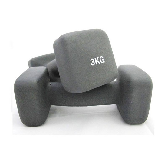 a bloom ดัมเบล ทรงสี่เหลี่ยม น้ำหนัก 3 กก. 2 ชิ้น สีเทา (Quadrate End Dumbbell) a bloom ดัมเบล ทรงสี่เหลี่ยม น้ำหนัก 3 กก. 2 ชิ้น สีเทา (Quadrate End Dumbbell)
