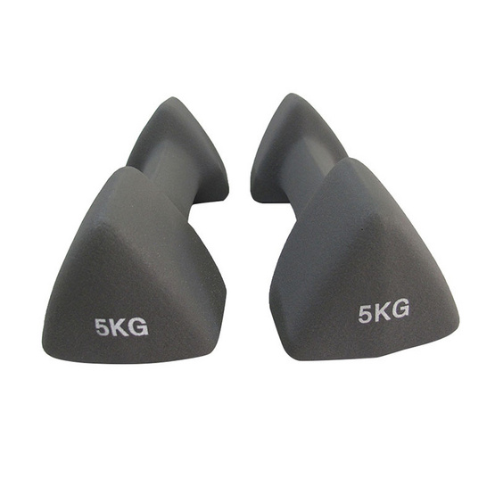 a bloom ดัมเบล ทรงสามเหลี่ยม น้ำหนัก 5 กก. 2 ชิ้น สีเทา (Neoprene Triangle Shape Dumbbell) a bloom ดัมเบล ทรงสามเหลี่ยม น้ำหนัก 5 กก. 2 ชิ้น สีเทา (Neoprene Triangle Shape Dumbbell)