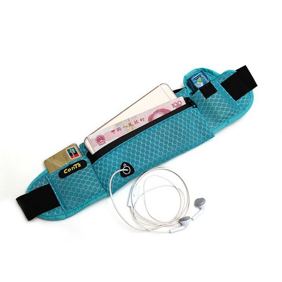 a bloom กระเป๋าคาดเอวสำหรับออกกำลังกาย พร้อมช่องเสียบสายหูฟัง Belt Bag สีฟ้า a bloom กระเป๋าคาดเอวสำหรับออกกำลังกาย พร้อมช่องเสียบสายหูฟัง Belt Bag สีฟ้า