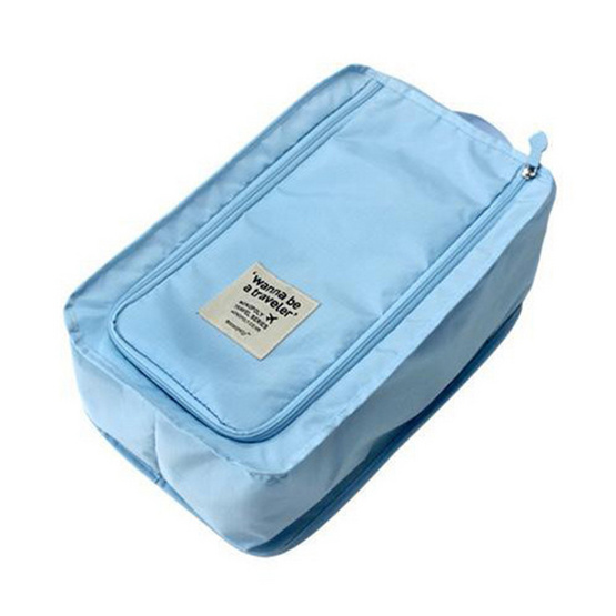 bags in bag กระเป๋าใส่รองเท้า รุ่น BB03 สีฟ้า bags in bag กระเป๋าใส่รองเท้า รุ่น BB03 สีฟ้า