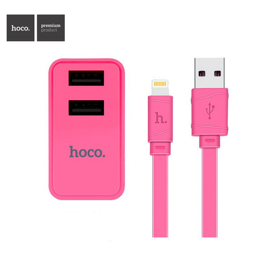 hoco Double USB Charger C6 for Apple Pink hoco Double USB Charger C6 for Apple Pink