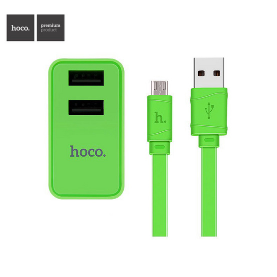 hoco Double USB Charger C6 for Micro Green hoco Double USB Charger C6 for Micro Green