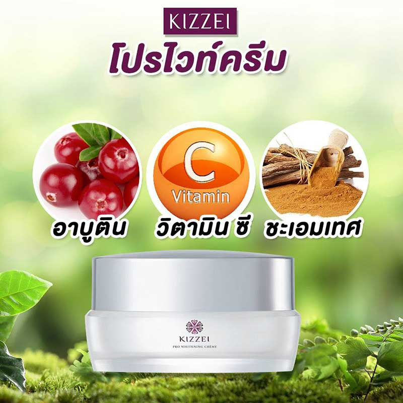 Kizzei ครีมบำรุงผิวหน้า Pro Whitening Creme 15 กรัม