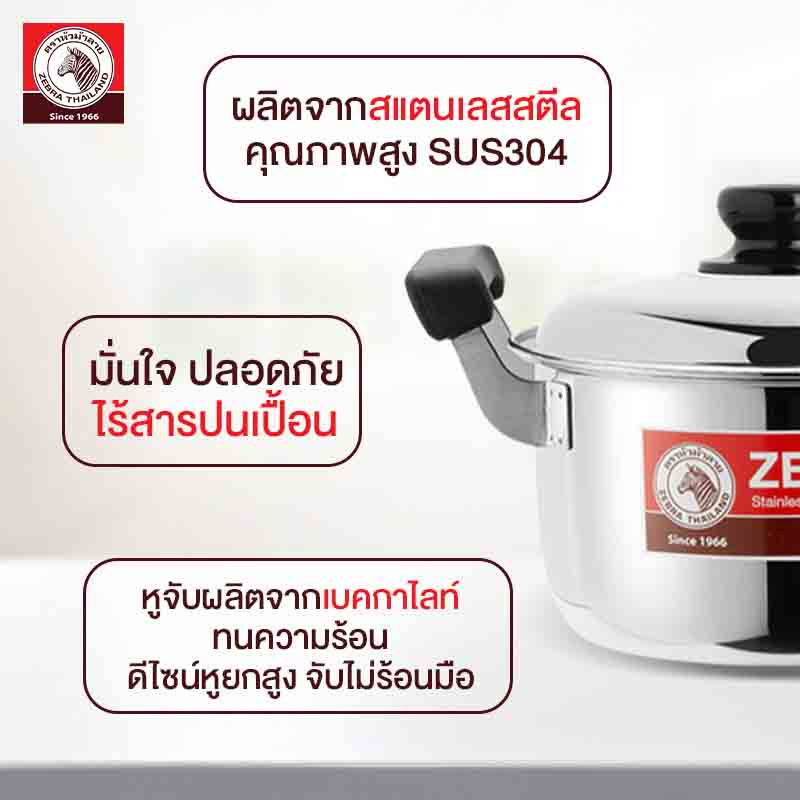 Zebra หม้อหุงต้ม 30 ซม. CARRY