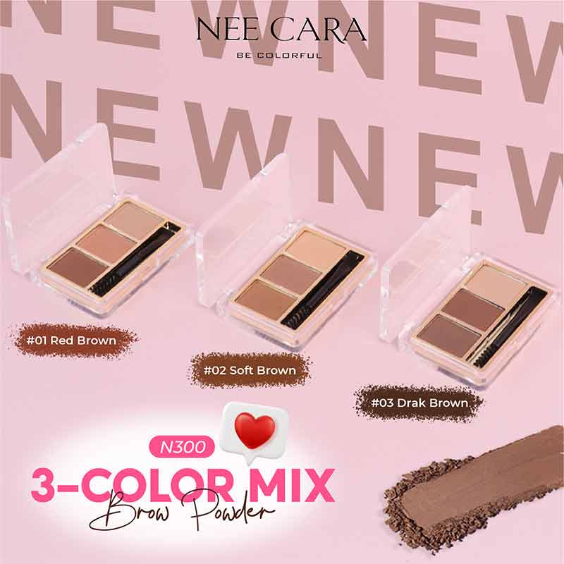 01 NEE CARA 3 COLOR BROW POWDER 4.5g