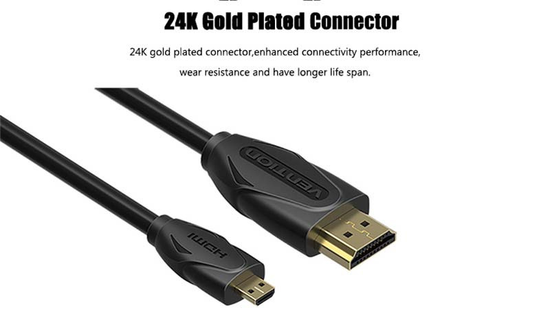 Vention Micro HDMI To HDMI Cable 2 M.