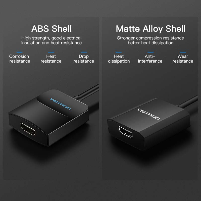 Vention VGA To HDMI Converter With Female Micro USB And Audio Port