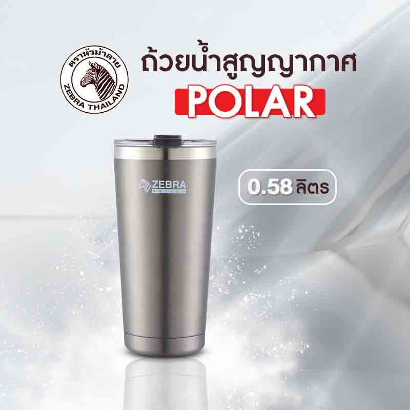 Zebra ถ้วยน้ำสูญญากาศ POLAR 0.58 L สีเทา