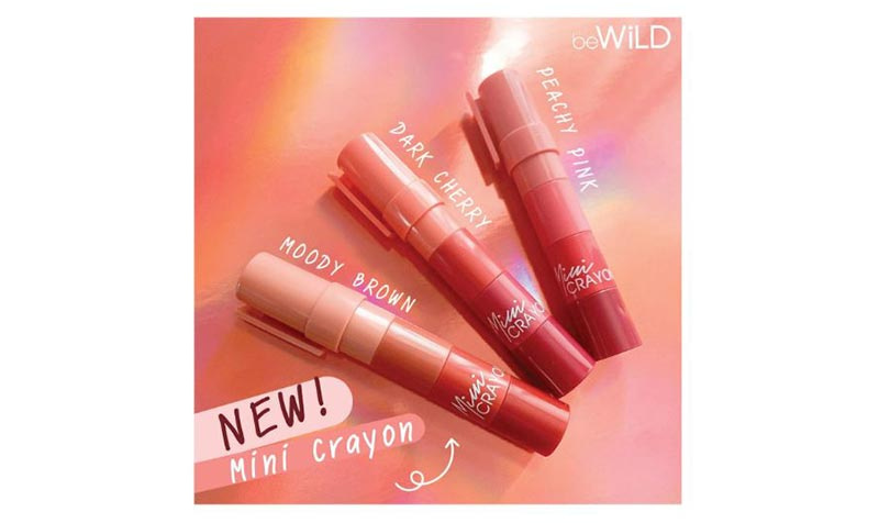 01 beWiLD ลิปสติก Mini Crayon #Moody Brown 1.1 กรัม x4