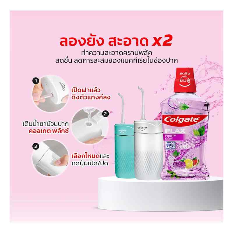 คอลเกต น้ำยาบ้วนปากพลักซ์ เปปเปอร์มินต์ 250 มล.