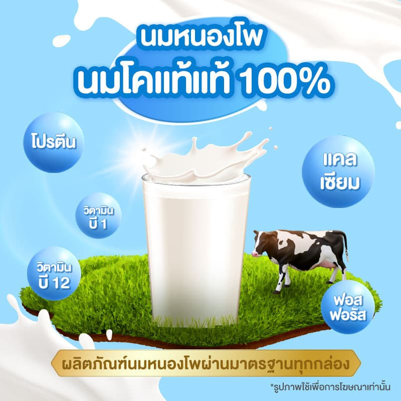 หนองโพ นมUHT รสจืด 180 มล. (ยกลัง 36 กล่อง)