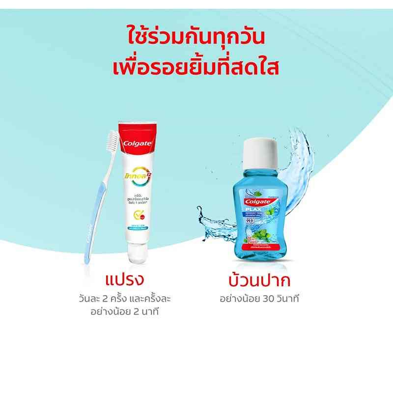 คอลเกต น้ำยาบ้วนปากพลักซ์ เปปเปอร์มินต์ 250 มล.