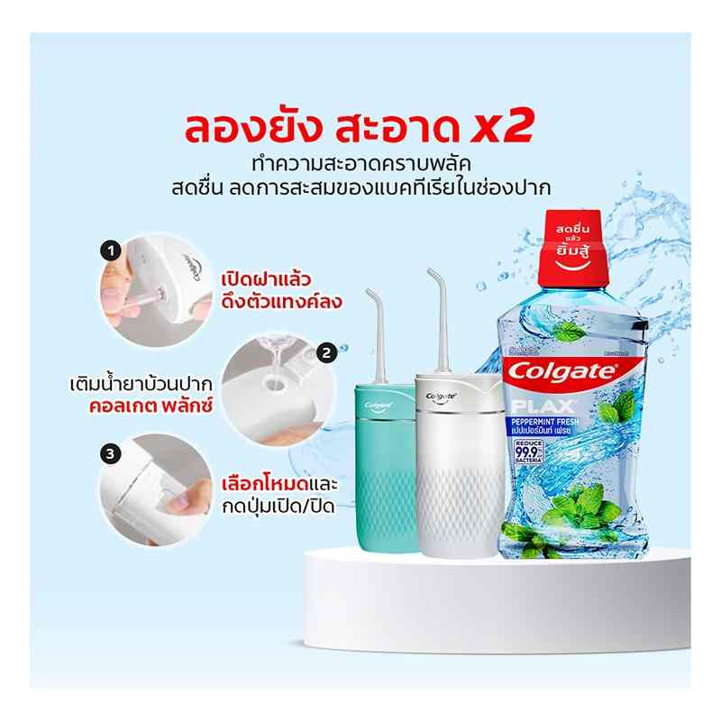 คอลเกต น้ำยาบ้วนปากพลักซ์ เปปเปอร์มินต์ 250 มล.