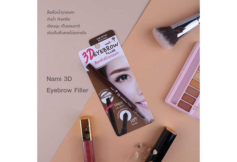 01 Nami ดินสอเขียนคิ้ว 3D Eyebrow Filler (แพ็คคู่)