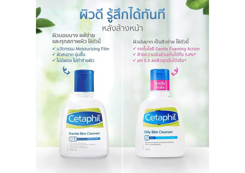 04 Cetaphil ผลิตภัณฑ์ทำความสะอาดผิวหน้า Oily Skin Cleanser 29 มล. (แพ็ค3)