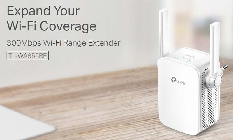 TP-Link อุปกรณ์ขยายสัญญาณ Wi-Fi  TL-WA855RE 300Mbps Wi-Fi Range Extender
