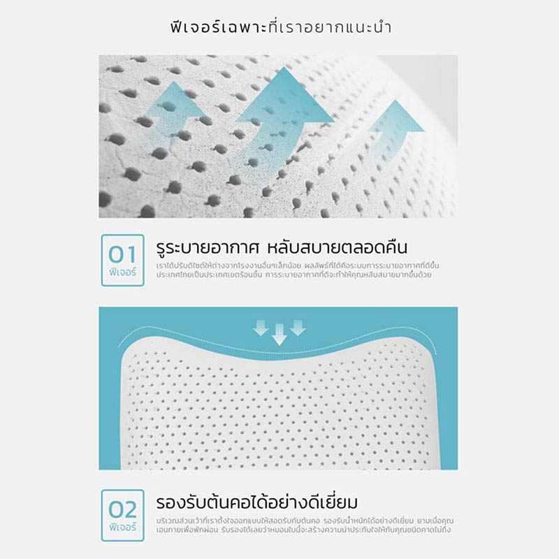 SiamLatex Double Slopes หมอนยางพารา