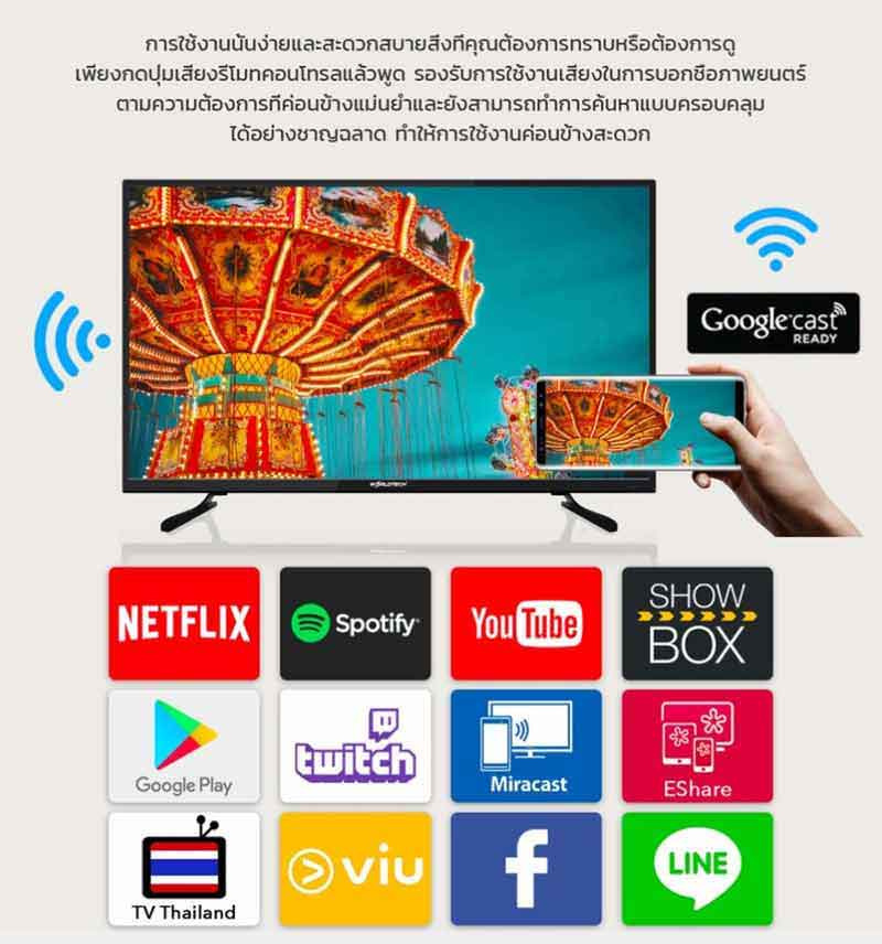 Worldtech Infinity Display Android Smart TV HD Ready ขนาด 32 นิ้ว รุ่น WTTVSM32HDR210000A