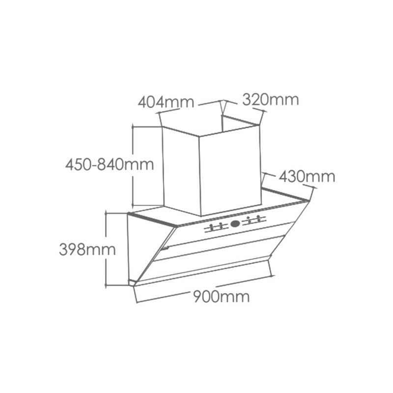 FOTILE เครื่องดูดควันกระโจม ขนาด 90 เซนติเมตร รุ่น JQG9009T