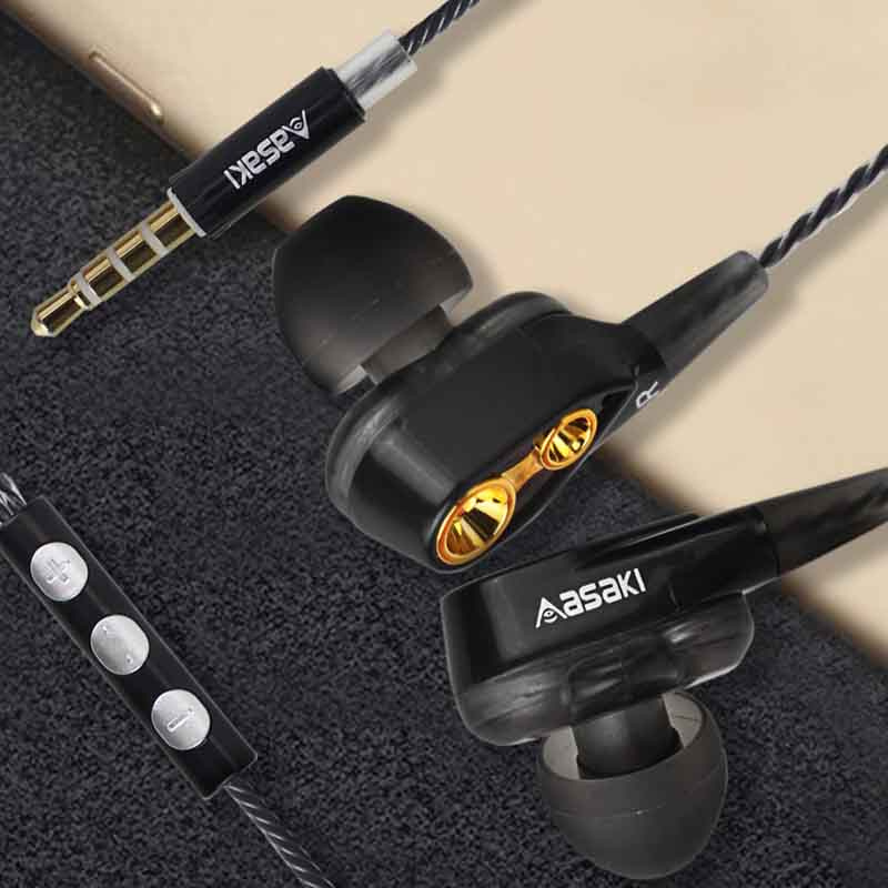 Asaki หูฟังอินเอียร์ 2 Driver รุ่น A-K7411MP