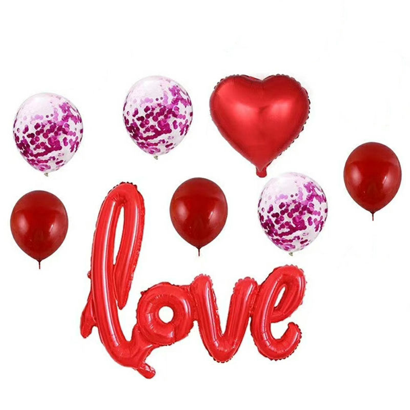 ลูกโป่งฟรอยชุด Love สีแดง ลูกโป่งฟรอยชุด Love สีแดง