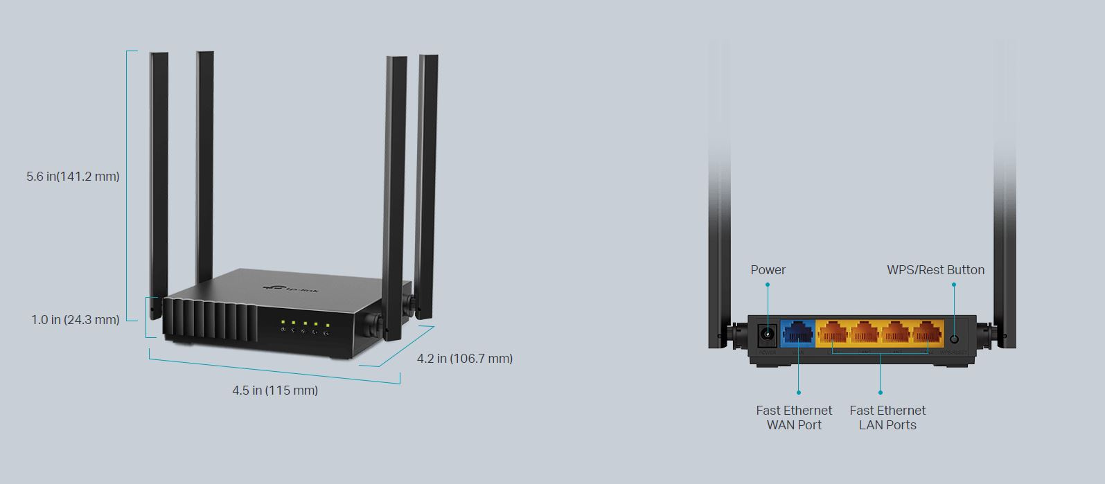 TP-Link เราเตอร์ Archer C54 AC1200 Dual Band Wi-Fi Router